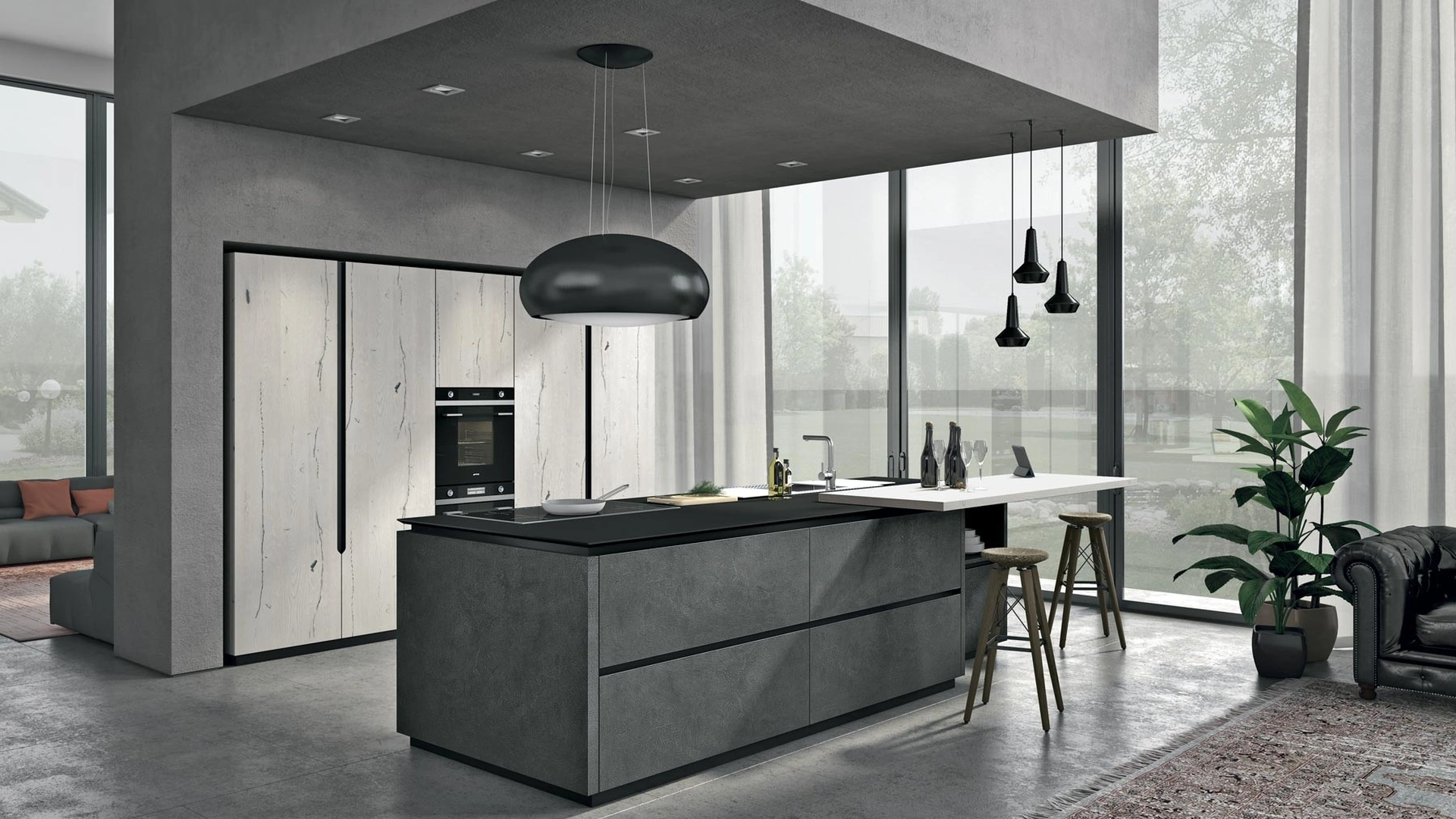 Cucina Moderna con isola Oltre 05 di Lube