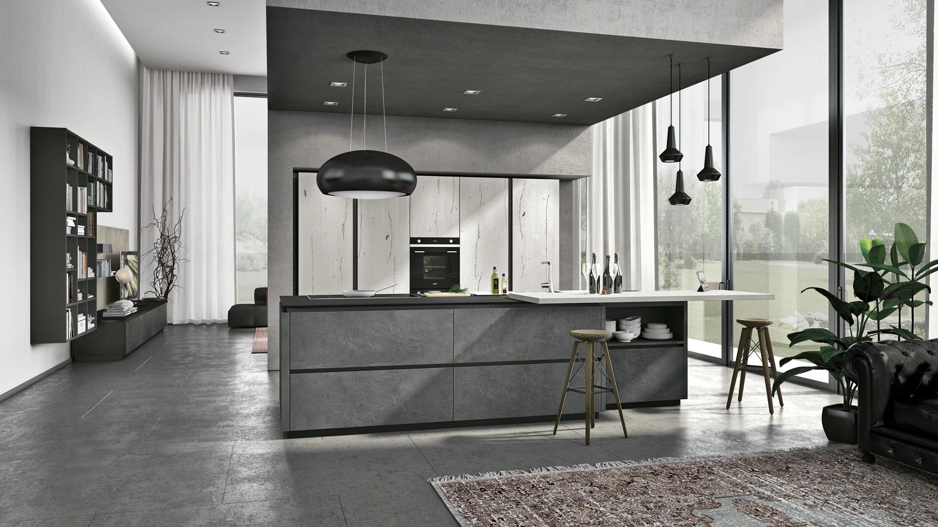 Cucina Moderna con isola Oltre 05 di Lube