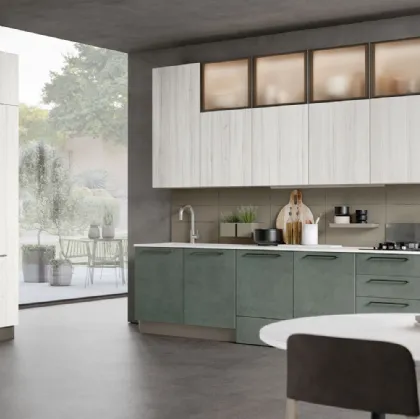 Cucina Moderna ad angolo Unica-07 di Lube