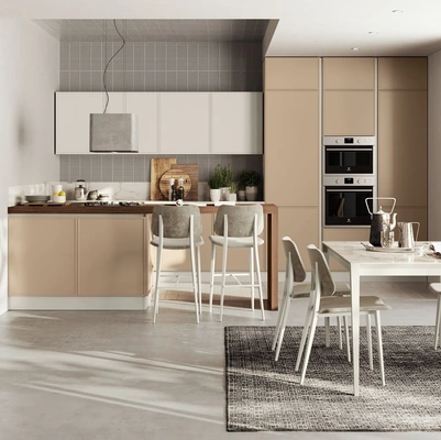 Cucina Moderna Rewind con penisola di Creo