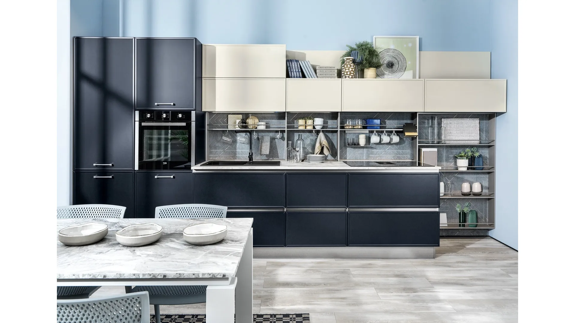 Cucina Moderna Rewind lineare di Creo