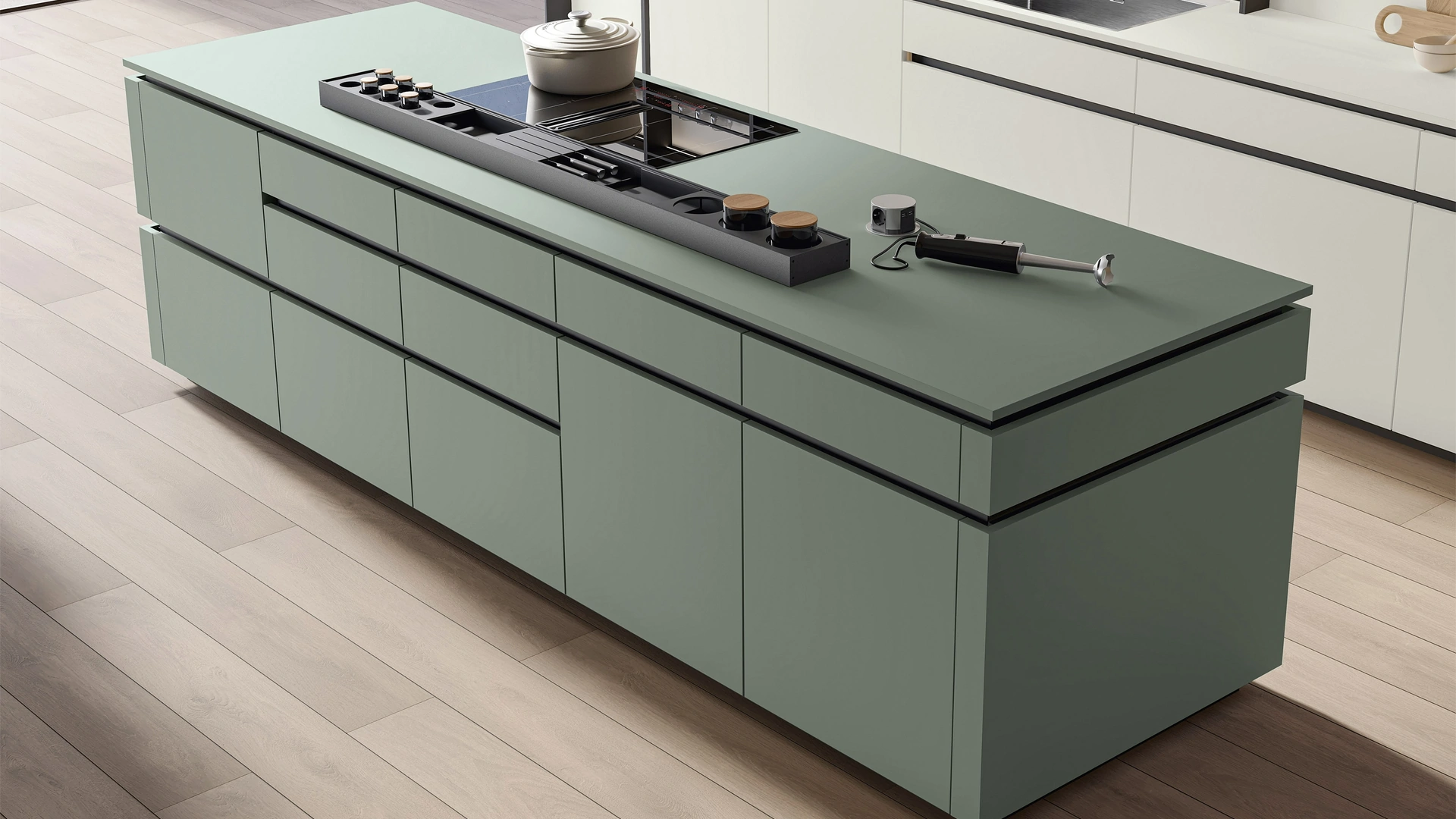 Cucina Moderna con isola Shade Lab 03 di Lube