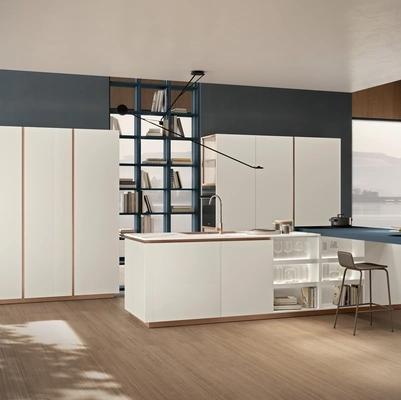 Cucina Moderna con penisola Shade Lab 05 di Lube