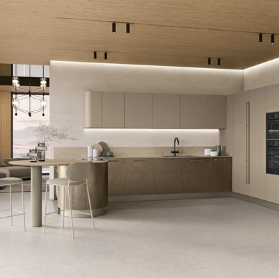 Cucina Moderna con penisola Shade Lab 08 di Lube