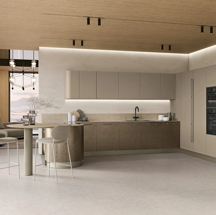 Cucina Moderna con penisola Shade Lab 08 di Lube