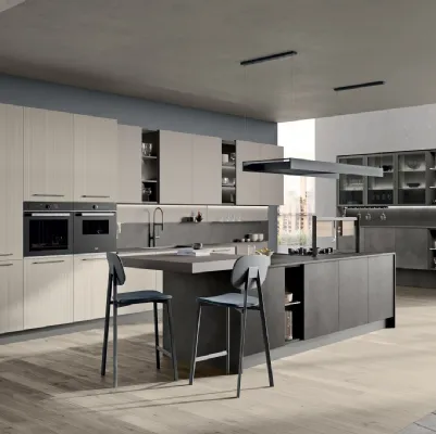 Cucina Moderna Tablet con isola di Creo