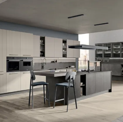 Cucina Moderna Tablet con isola di Creo