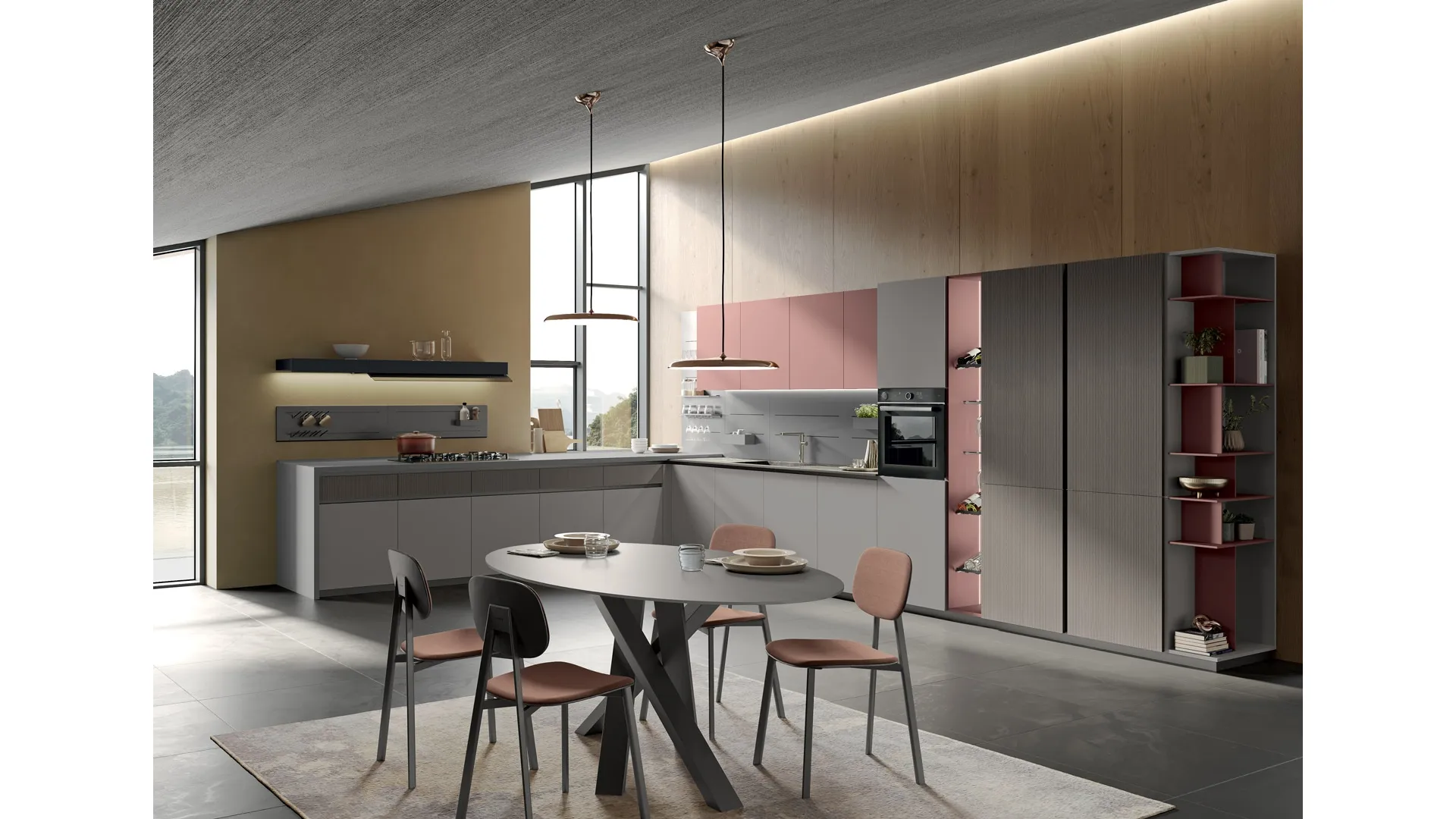 Cucina Moderna angolare Tablet di Creo