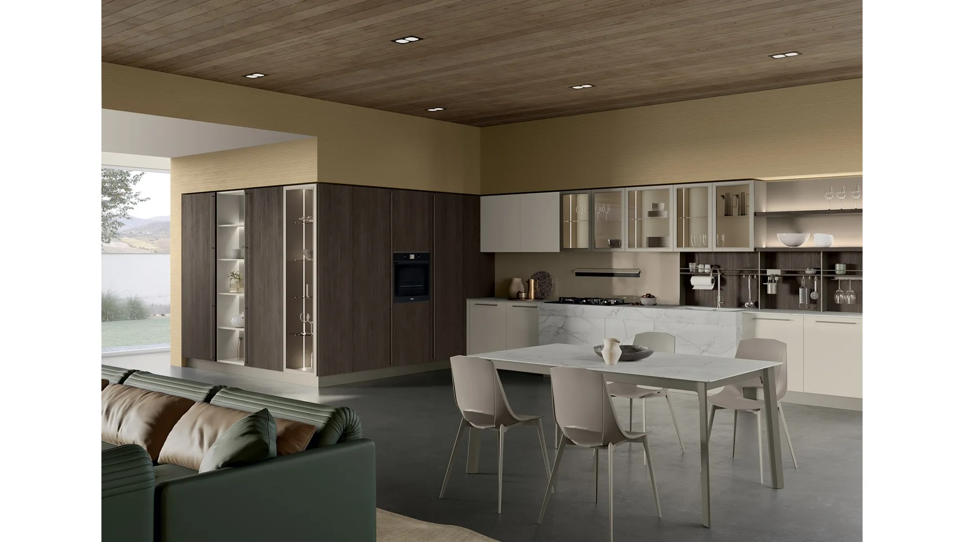 Cucina Moderna ad angolo Tablet 03 di Creo
