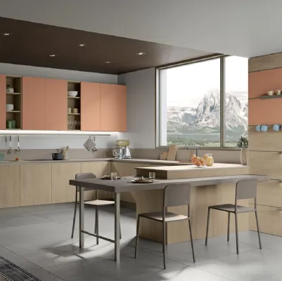 Cucina Moderna Tablet con penisola di Creo