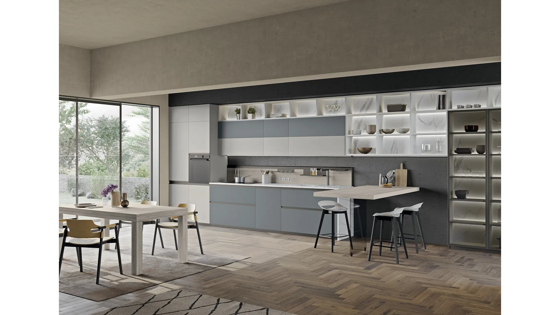 Cucina Moderna con penisola Tablet 11 di Creo
