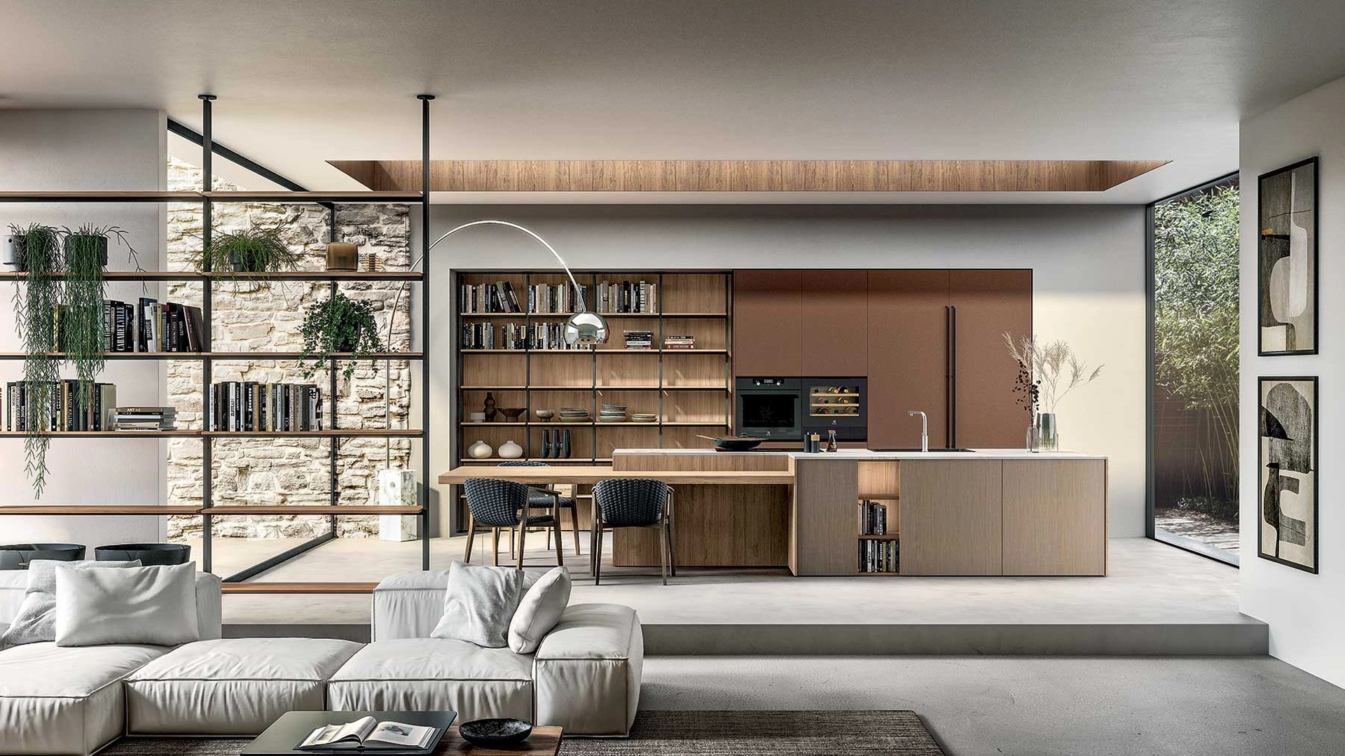 Cucina Moderna con isola Ventidue & XL 02 di GM Cucine