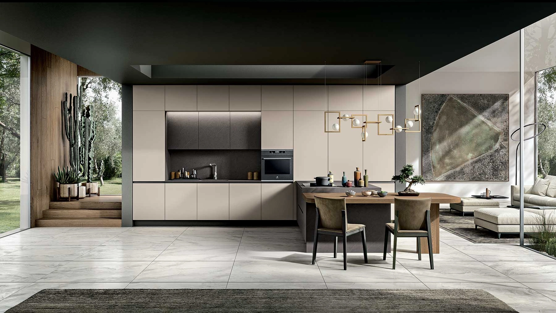 Cucina Moderna con penisola Ventidue & XL 04 di GM Cucine