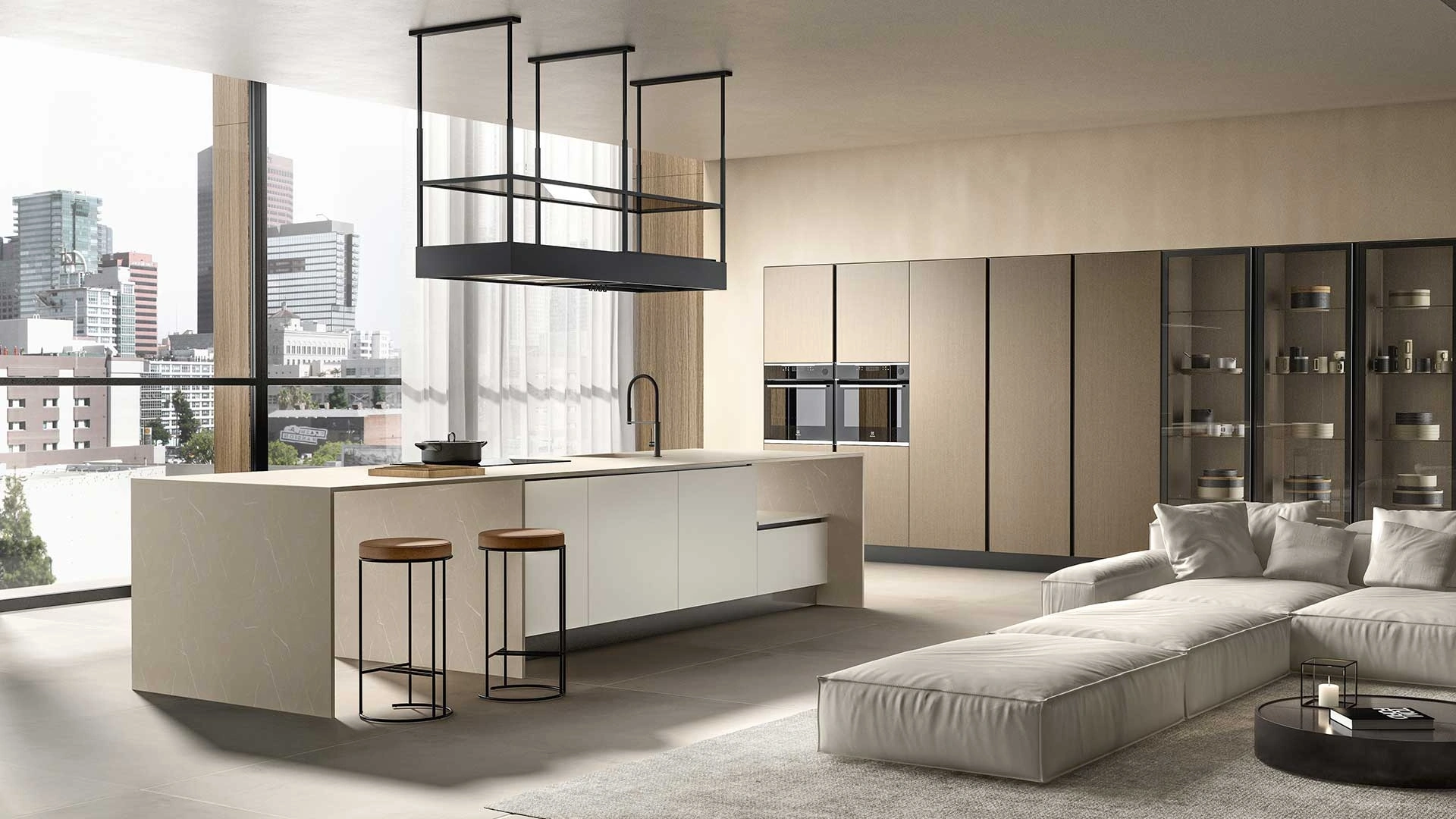 Cucina Moderna con isola Ventidue & XL 09 di GM Cucine