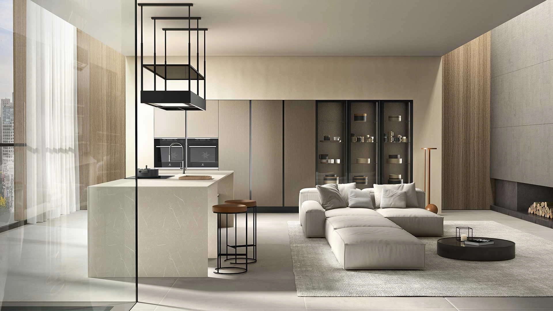 Cucina Moderna con isola Ventidue & XL 09 di GM Cucine