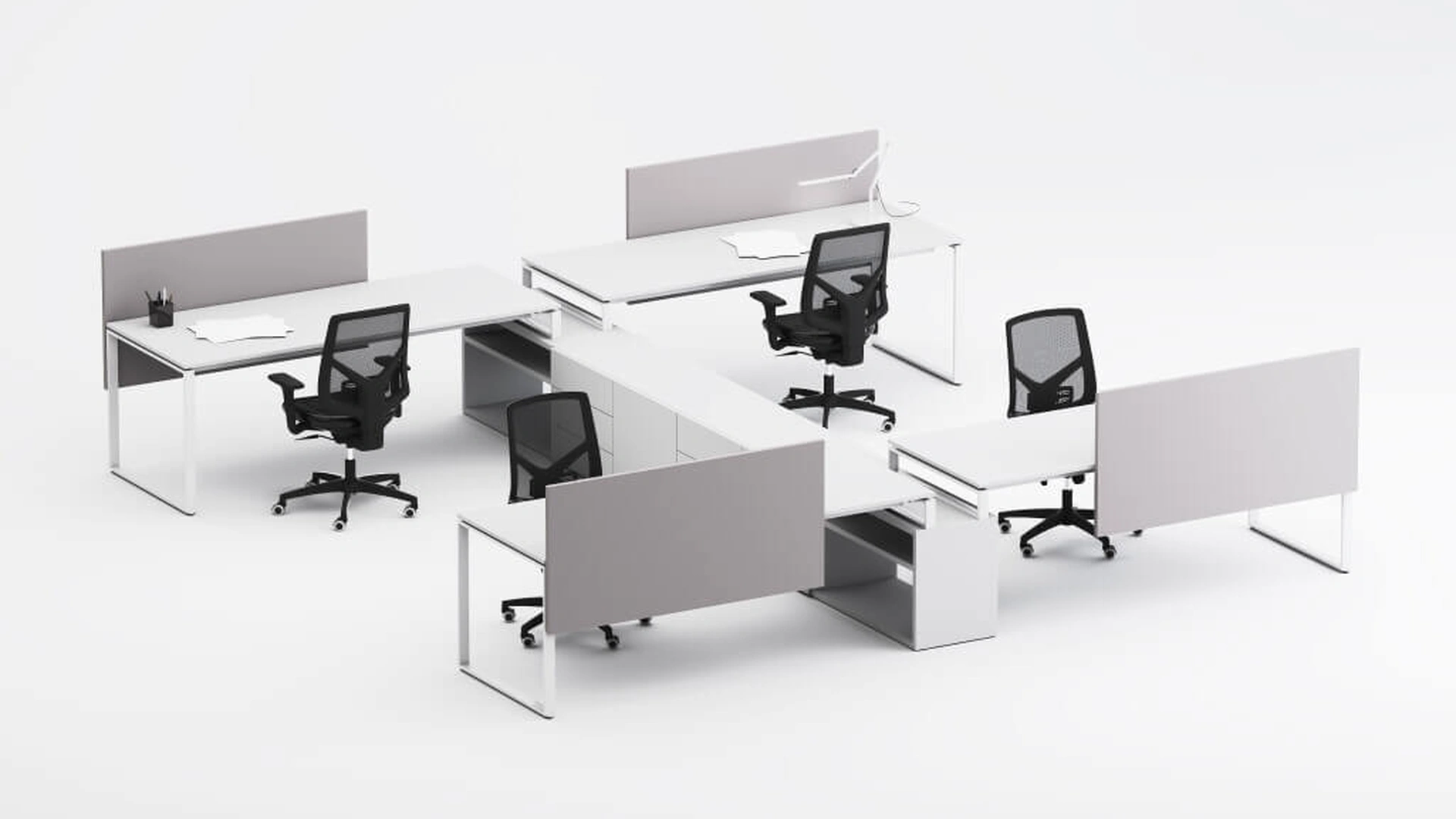 Scrivania operativa SM2572 di Zalf