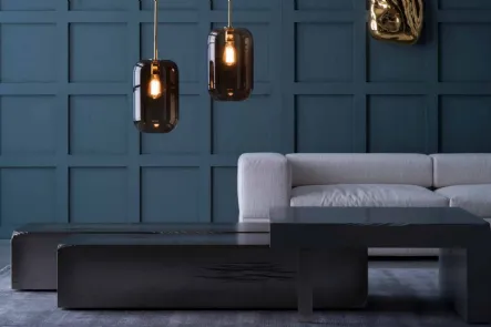Tavolino laccato golden black Slide di Adriani e Rossi