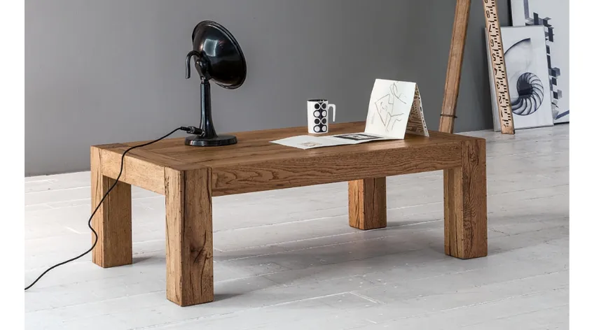 Tavolino Brooklyn in legno di Rovere massello di Devina Nais