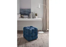 Pouf Cube in tessuto imbottito e trapuntato di Target Point