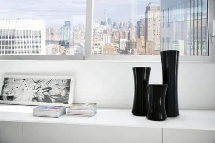 Vaso in ceramica in tre altezze diverse Domino di Unico Italia