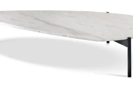 Tavolino con piano in marmo e struttura in metallo Johnson di Cantori
