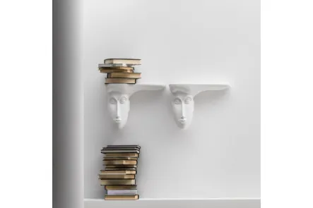 Mensola da parete in ceramica Face Shelves di Adriani e Rossi