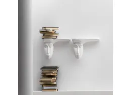 Mensola da parete in ceramica Face Shelves di Adriani e Rossi