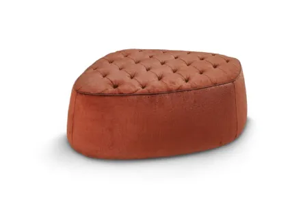 Pouf in tessuto lavorazione capitonnè Odeon Maxi di Unico Italia