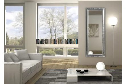 Specchio con cornice in legno con fili in rilievo Onda di Unico Italia