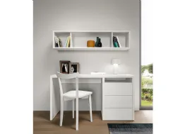 Scrittoio Scrivania con cassettiera finitura Matwood White di SantaLucia