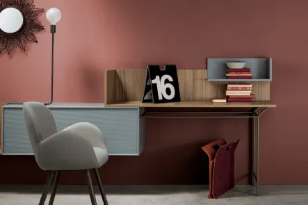 Scrittoio Tavolo H1115 dal design moderno in melaminico e laccato di SantaLucia