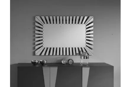 Specchio di design in vetro argentato Labas di Stones