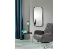 Specchio Plinio con cornice in metallo color bronzo di Stones