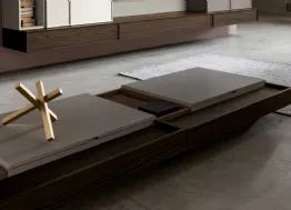 Tavolino contenitore Combo in melaminico e laccato opaco di SantaLucia