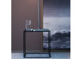 Tavolino Como in metallo verniciato color antracite di Adriani e Rossi