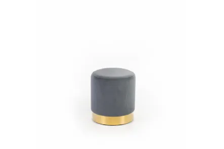Pouf Toffee in velluto con struttura in metallo di Stones