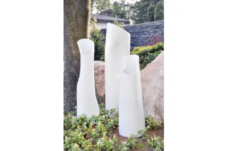 Vaso in ceramica in tre altezze e in tre forme differenti Uniforma di Unico Italia