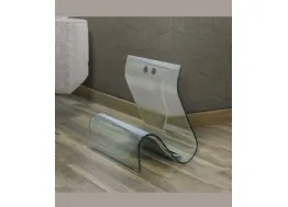 Portariviste in vetro curvato trasparente Vanity di Unico Italia