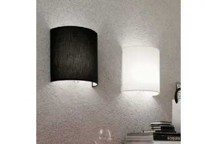 Lampada in tessuto bianco o nero Applique Luna di Adriani e Rossi