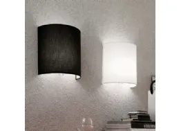 Lampada in tessuto bianco o nero Applique Luna di Adriani e Rossi