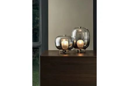 Lampada Blow da Tavolo in vetro con base in ottone di Bontempi