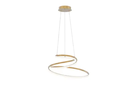 Lampada a sospensione Coaster oro  in alluminio con diffusore in silicone di F_A_N_ Europe