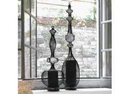 Lampada da tavolo in metallo verniciato nero File Tavolo di Adriani e Rossi