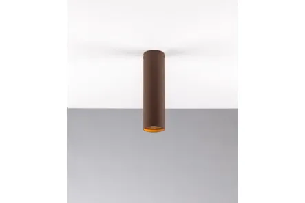 Lampada da parete Fluke Bronzo con struttura tubolare in metallo corten di F_A_N_ Europe