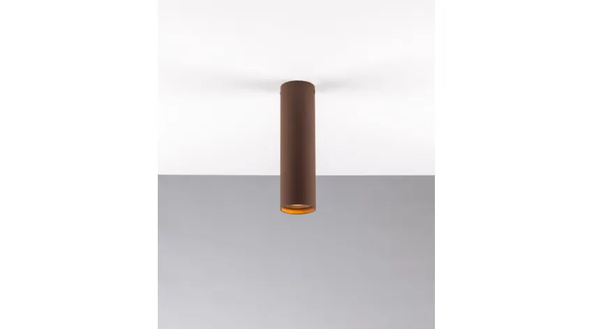 Lampada da parete Fluke Bronzo con struttura tubolare in metallo corten di F_A_N_ Europe