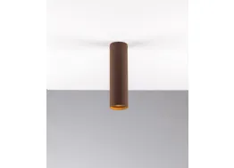Lampada da parete Fluke Bronzo con struttura tubolare in metallo corten di F_A_N_ Europe