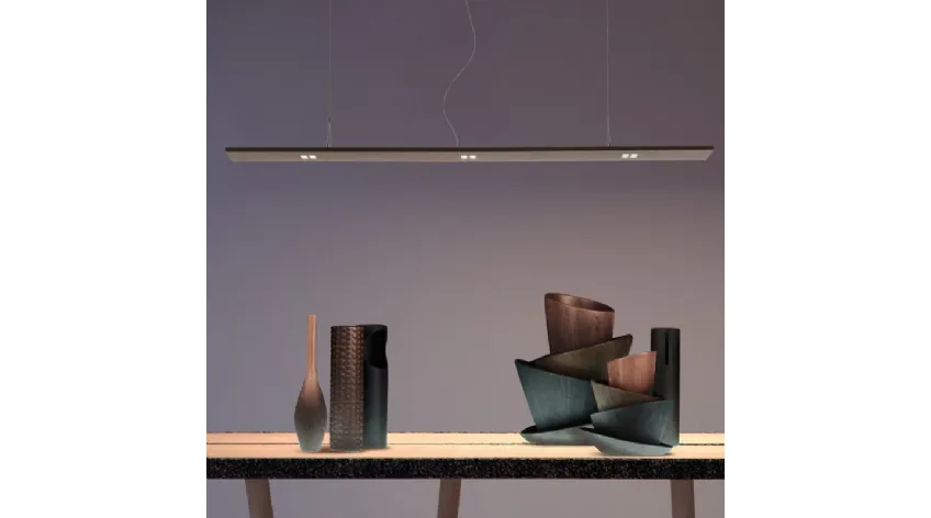 Lampada a sospensione in metallo con tecnologia LED Hi Line di Adriani e Rossi
