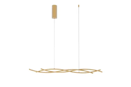Lampada a sospensione Kinetik Oro con struttura in alluminio e diffusore in silicone di F_A_N_ Europe