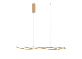Lampada a sospensione Kinetik Oro con struttura in alluminio e diffusore in silicone di F_A_N_ Europe