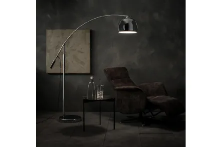 Lampada da terra Manhattan in metallo cromato di Stones